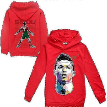 Cristiano Ronaldo Hettegenser VM Nr. 7 Julegaver Fotballstjerne Hettegenser Jenter Gutter Hettegenser Genser Topper Barn Tenåringer-Perfekt