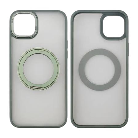 iPhone 15 Skal med MagSafe Stativ Rvelon - Grön Green