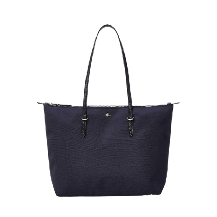 Lauren Ralph Nylon Medium Keaton Tote Handväskor Dam Blå ONESIZE
