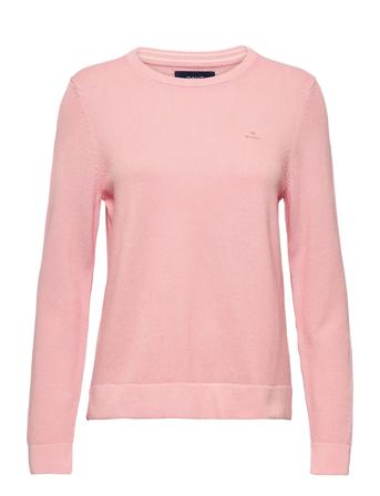 Cotton Pique C-Neck Villapaita Vaaleanpunainen GANT