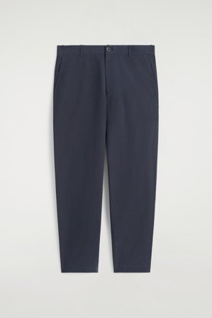 COS Homme Pantalon Chino Droit En Coton in Bleu