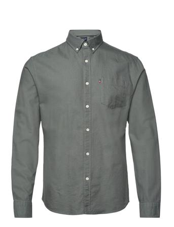 Kyle Organic Cotton Oxford Shirt Skjorte Casual Grøn Lexington Clothing
