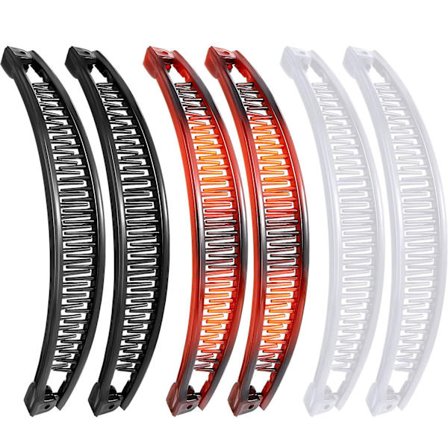 6 Stykker Clincher Kammer Banan Kammer Banan Klemme Grip Kam Fishtail Fiskehår Dame Fiskeform Hestehale Banan Klemme Jenter Lange Kvinner Klemme 