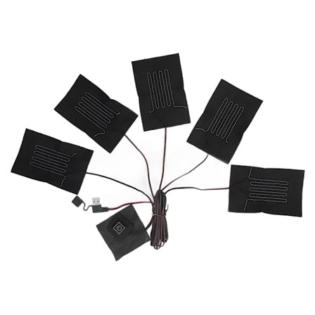 5 i 1 elektrisk stofvarmepude 3 trin Temperaturregulerbar USB varmepude Vandafvisende kompositfiber varmepude