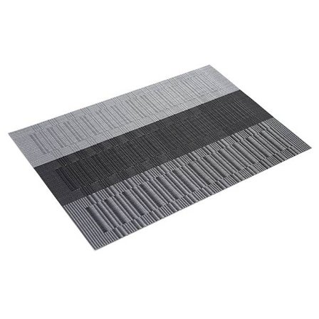 Svarta Bordstabletter Set om 1 Värmebeständiga Tvättbara Bordstabletter Halkfria Vinylvävda Bordsunderlägg Torkbar Bordstablett för Kök Matsalsbord 