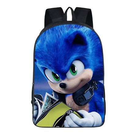 Sonic Student Ryggsäck Sonic Mus Barn Tecknad Ryggsäck hög kvalitet-B
