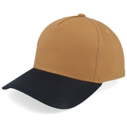 Equip - Brun adjustable Caps - Blank Canvas Caramel/Black A-frame Adjustable @ Hatstore
