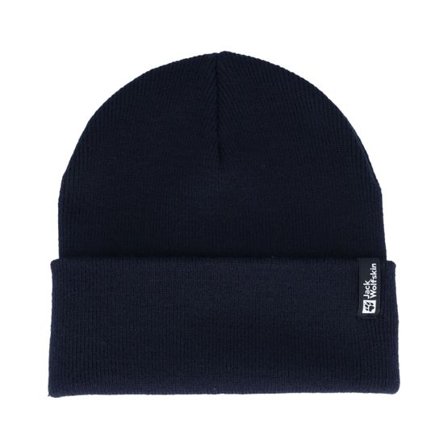 Jack Wolfskin - Blå cuff Beanie - Rib Beanie Dark Navy Cuff @ Hatstore