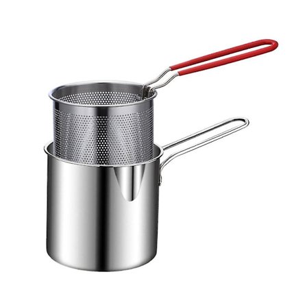 Dyb Frituregryde i Rustfrit Stål Tempura Pommes Frites Frituregryde Med Si Friterede Kylling Pander Køkken