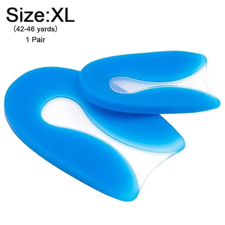 1 Par Silikone Gel U-formet Hælspore Cup Hæl-Plantar Fasciitis Pude Lindring Korrektion U-formet He