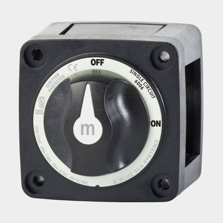 Blue Sea Switch Battery m-Series ON/OFF With Knob Black (Bulk)