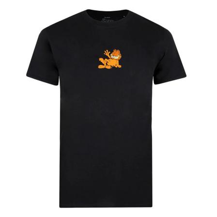 Garfield Herr Broderad T-shirt L Svart