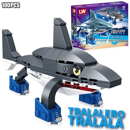 Byggklossar, handgjorda modeller, handmonterade leksaker, Shan Hai Jing-Haj