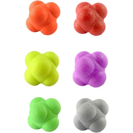 6 st reaktionsstudsbollar smidighetsreaktionsreflexbollar för att förbättra smidighetsreaktionen och hand-öga-koordinationen