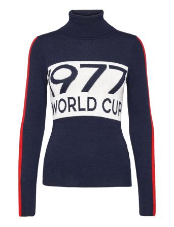 Worldcup Sweater Women Høyhalset Pologenser Blå We Norwegians