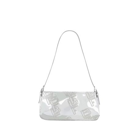 By Far, Dulce Stud Bag Wit, Dames, Maat:ONE Size,Katoen