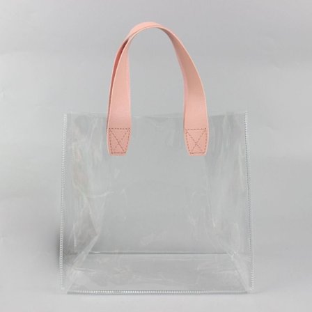 Gennemsigtig mulepose Indkøbstasker PINK M M