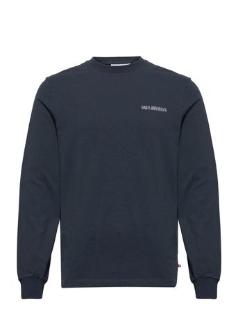 Casual Tee Long Sleeve T-shirts Long-sleeved Blå HAN Kjøbenhavn