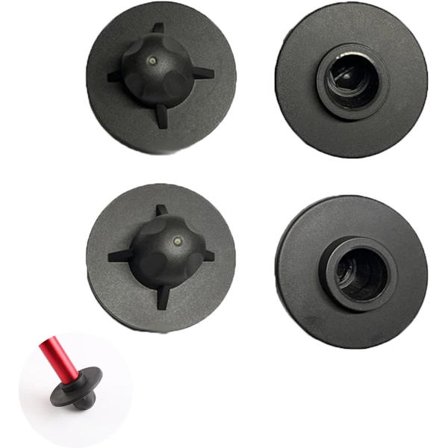 4-pak campingstol benhætter, anti-synk design, egnet til ultralette høje sammenklappelige campingstole, 15 mm/0,59 tommer.