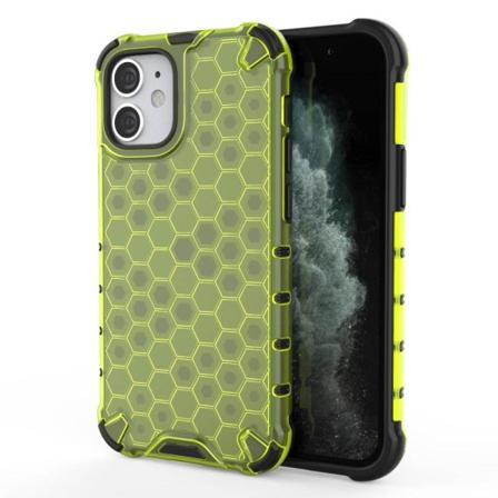 Iphone 12 Mini - Armor Honeycomb Textur - Grön Green Grön