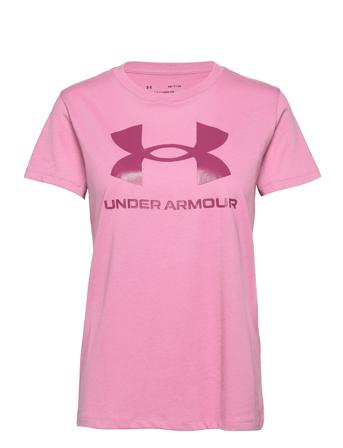 Ua Sportstyle Logo Ss T-shirt Top Lyserød Under Armour