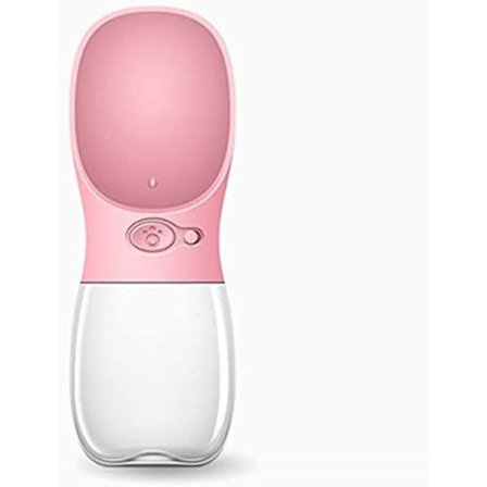 Kätevä lemmikkieläinten vesikupin vesipullo Vesi ulkona Vesipullo Matkakattila Kannettava kattila 350ML (Pinkki)