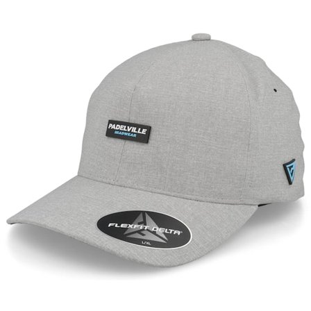Padelville - Grey flexfit Czapka Z Daszkiem - Padel Rubber Blue Melange Carbon Delta Flexfit @ Hatstore