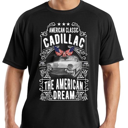 Bil T-shirt Cadillac svart vintage stil