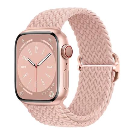 Justerbar flettet solo-løkke kompatibel med Apple Watch-rem til mænd