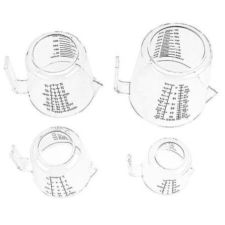 Plastmålebeger BPA-fri Plast Klar Varmebestandig Med Vinkel