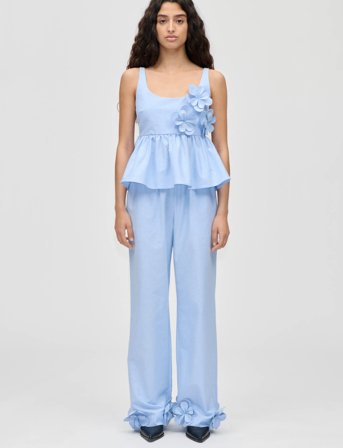 STINE GOYA 2464 Floral Shirting, Floral Elasti - Blue - XS