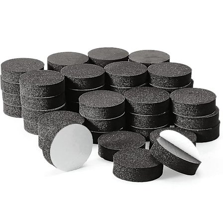 48 stk plantepotføtter i naturgummi, usynlige potteføtter