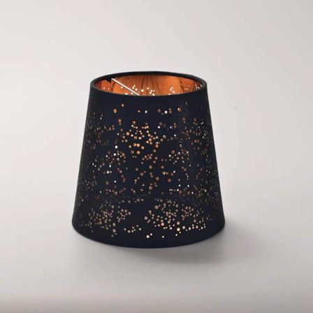 Stoflampeskærm Clip Bulb-Lampeskærm SORT