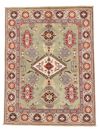 Medaillon Klein Kazak Fine Teppich 153X201 Wolle