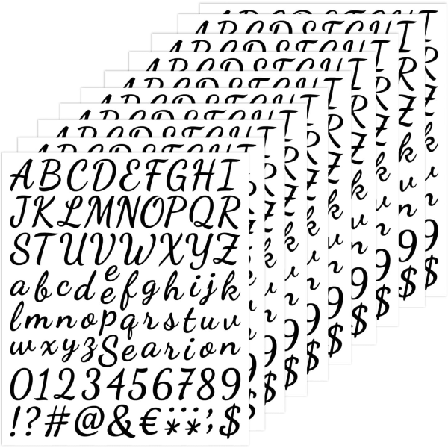 10 ark bogstavsklistermærker, sorte alfabetklistermærker Vinylbogstavs- og talarkklistermærker Selvklæbende bogstavsklistermærker