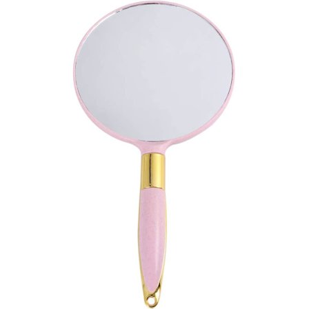 Håndspeil, Rundt Håndholdt Speil Med Håndtak Vintage Sminke Speil Kosmetikktilbehør (rosa)