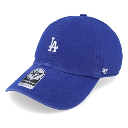 47 Brand - Los Angeles Dodgers Base Runner Clean Up Blue/White Adjustable Unconstructed Blue Cap - MLB @ Hatstore