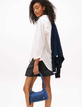 Tommy Hilfiger Tjw Cool Denim Shoulder Bag - Blue - ONE SIZE