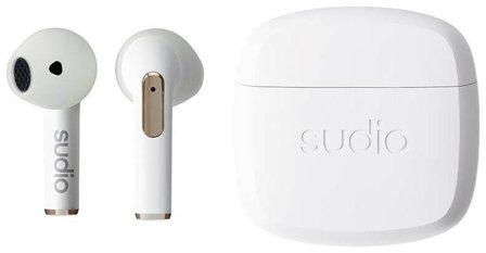 Sudio 70874938 Hörlurar in-ear, true wireless, vit, Hörselskydd