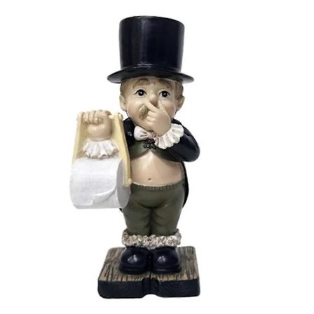Toalettpapirholder for bad, frittstående, gentleman-form, serviettbeholder for hjemmet