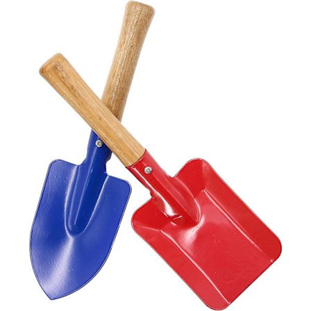 Barnens trädgårdsredskap - Handspatel och spade set med trähandtag - 1-delars set