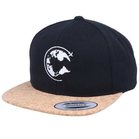 Bacpakr - Around The World Cork Black Snapback Snapback Black Cap - @ Hatstore