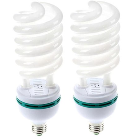 2X 105W (525W Ekviv) 5500K Fotografering Dagsljus E27 Sockel CFL Lampa