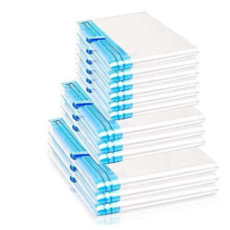 Vakuumposer for klær for rulling, sett med 12 vakuumposer for klær med -besparende vakuumposer