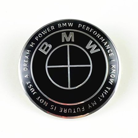 BM-W Emblem Motorhjelm Logo Thunder Helt Sort [CH]