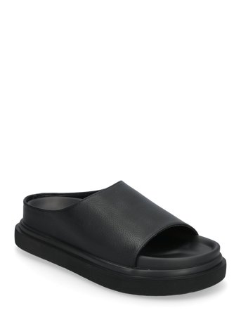 Biamilano Slide Tumbled Faux Leather Black Bianco
