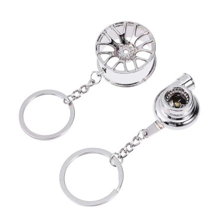 2-in-1 auton napa turboahdin avaimenperä Kestävä viileä sinkkiseos Muoti auton avaimenperä Luova lahjakoriste kukkaro laukku riipus