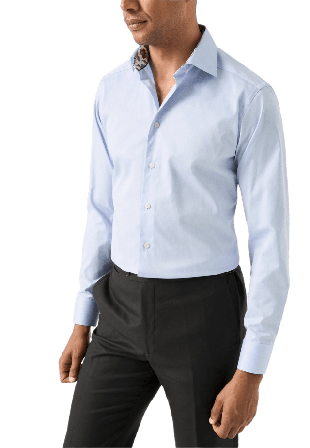 Eton Signature Twill-skjorta Slim Fit Skjortor Herr Blå 44