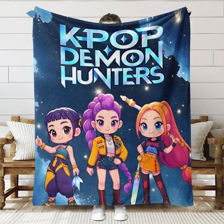 Huntrix K-Pop Tryckt Filt | Flanellpläd för Soffa & Säng (Anime Tema)]SNT062]150+130cm SNT062 SNT062-FA-