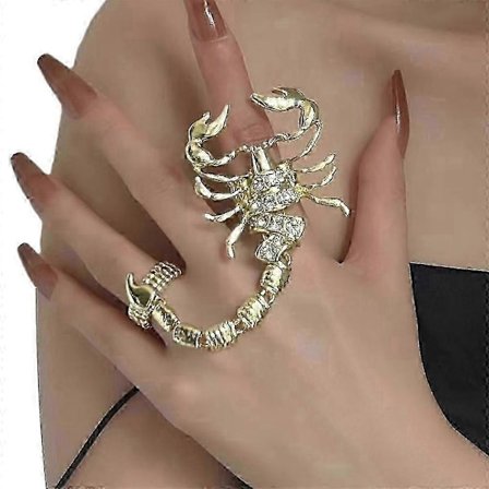 Dame Skorpion Ring Metall Lang Skorpion